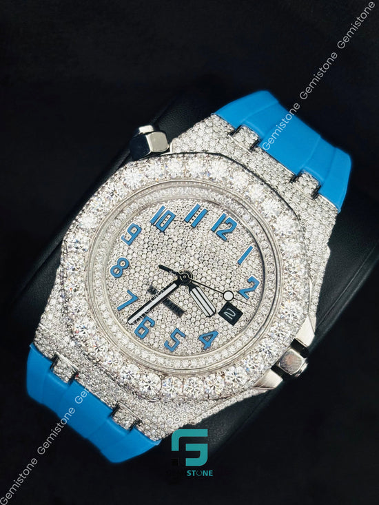 Rapper Bust Down Moissanite Watch
