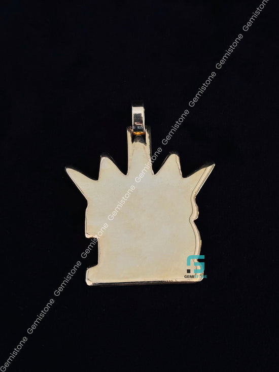 Rappers CNT Crown Diamond Dust Moissanite Pendant