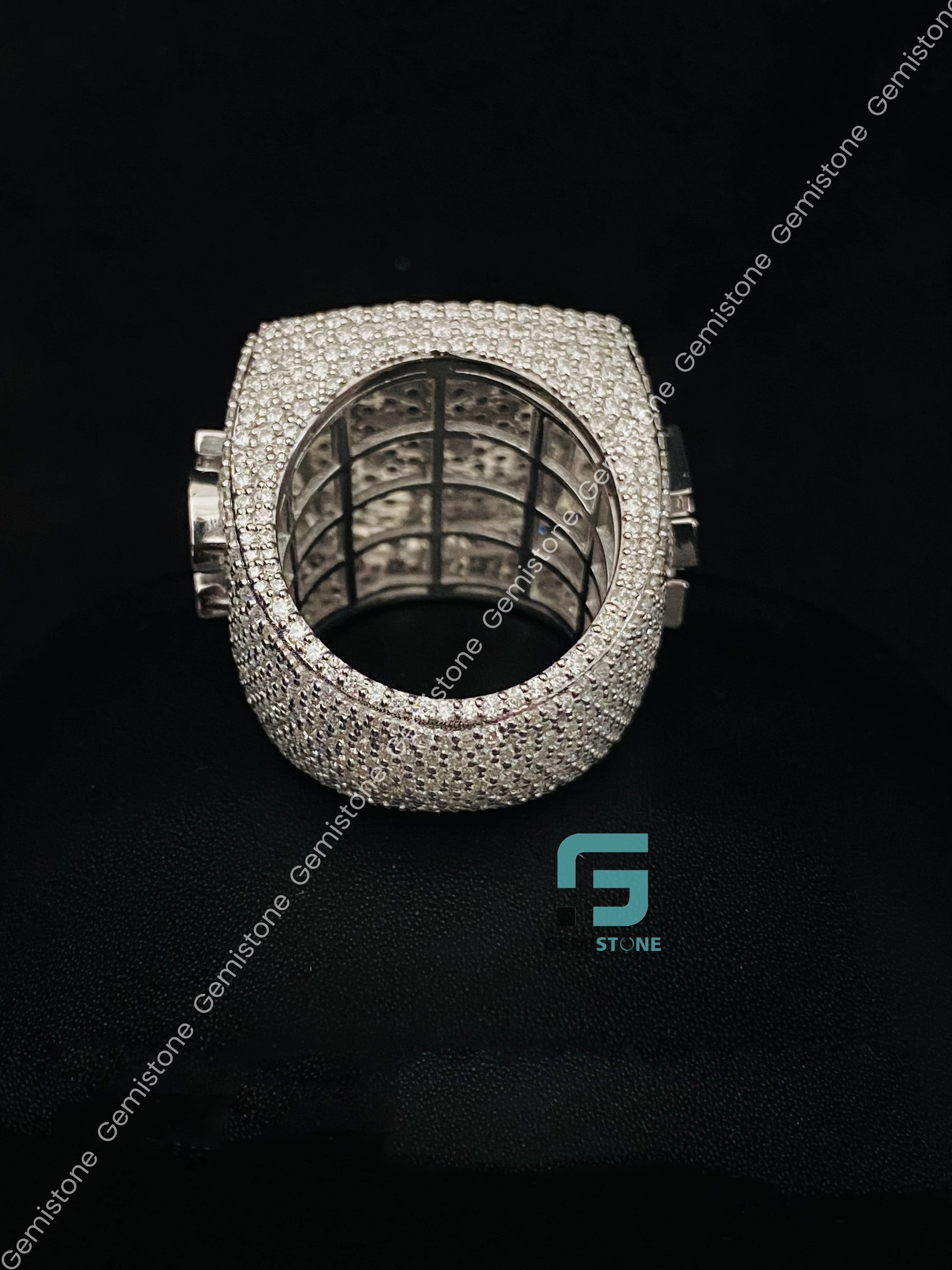 Rappers Moissanite Lucky Number Ring