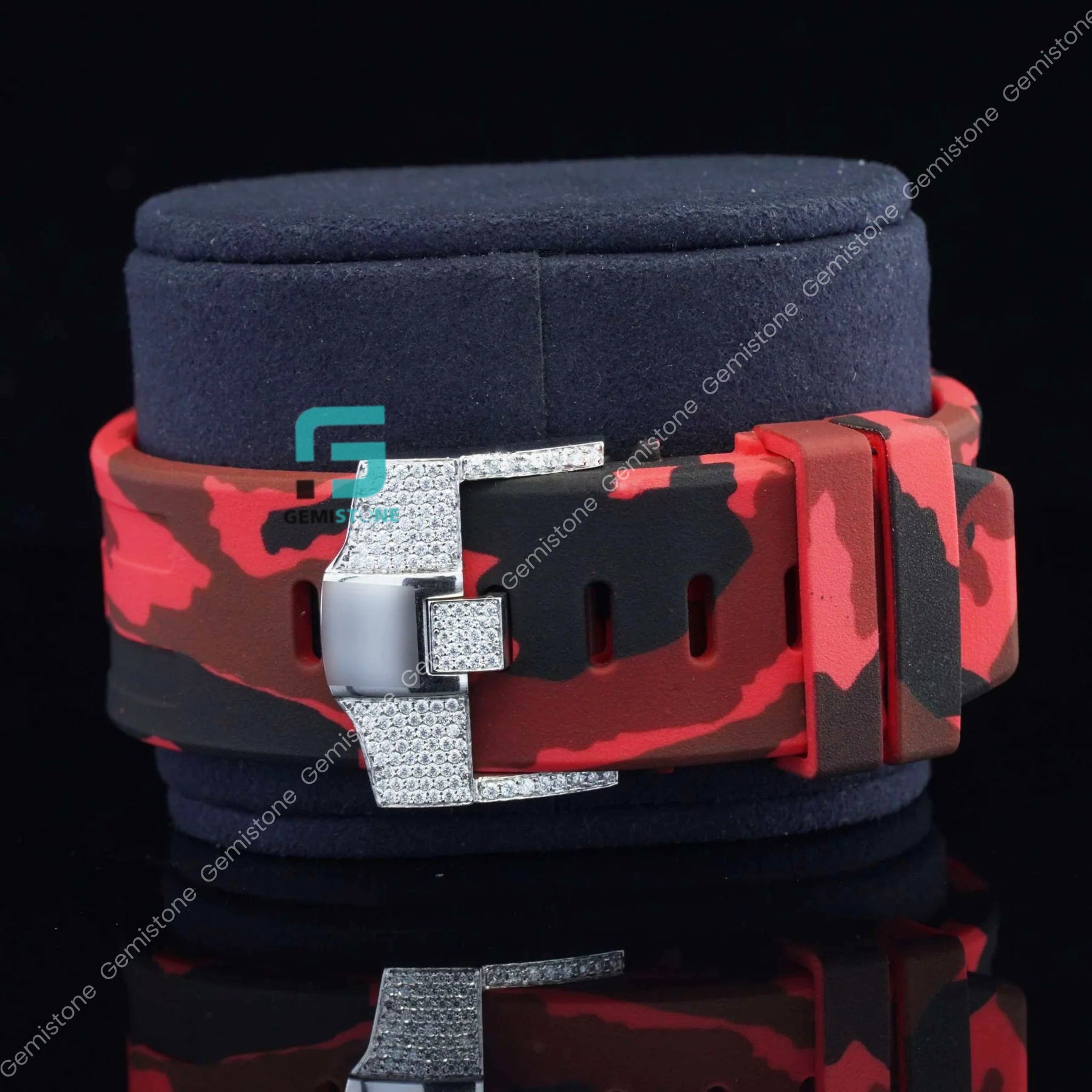 Red-Army-Belt-Band-Diamond-Watch