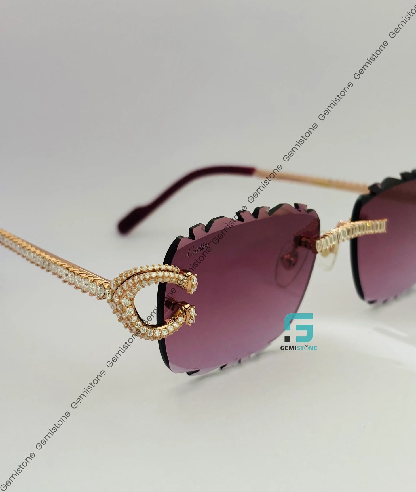 Rimless Moissanite Sun Glasses For Men