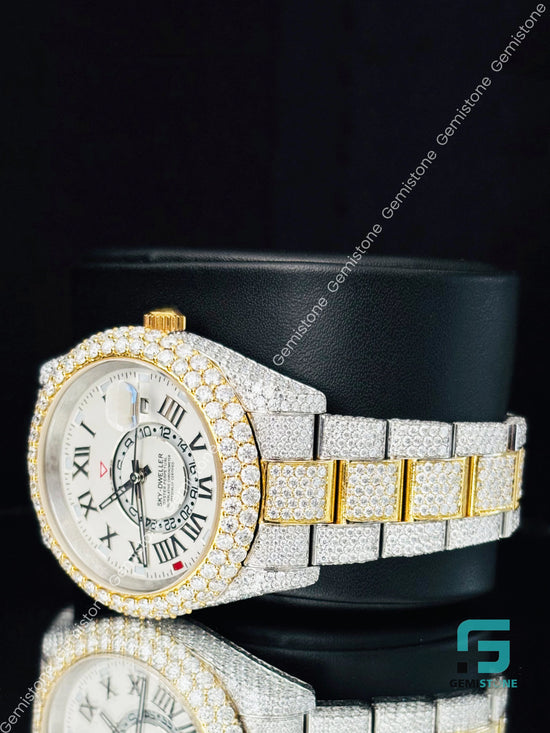 Roman Number Moissanite Fully Ice out Watch