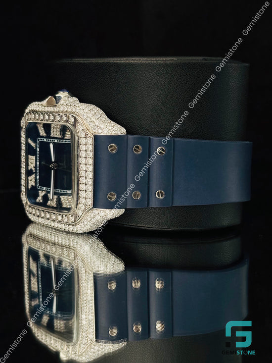 Roman Number Moissanite Ice out Watch