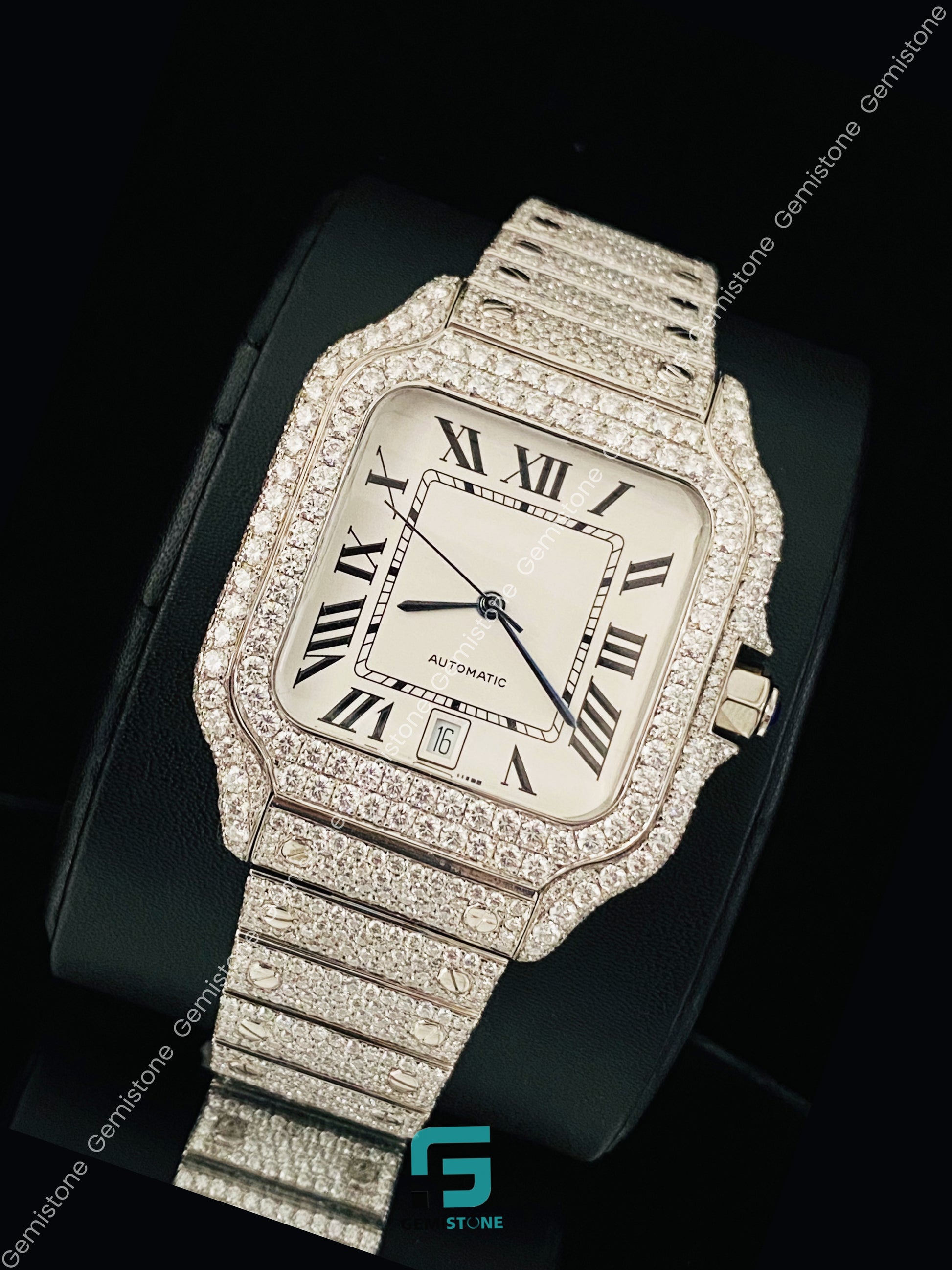 Roman Number Moissanite Watch