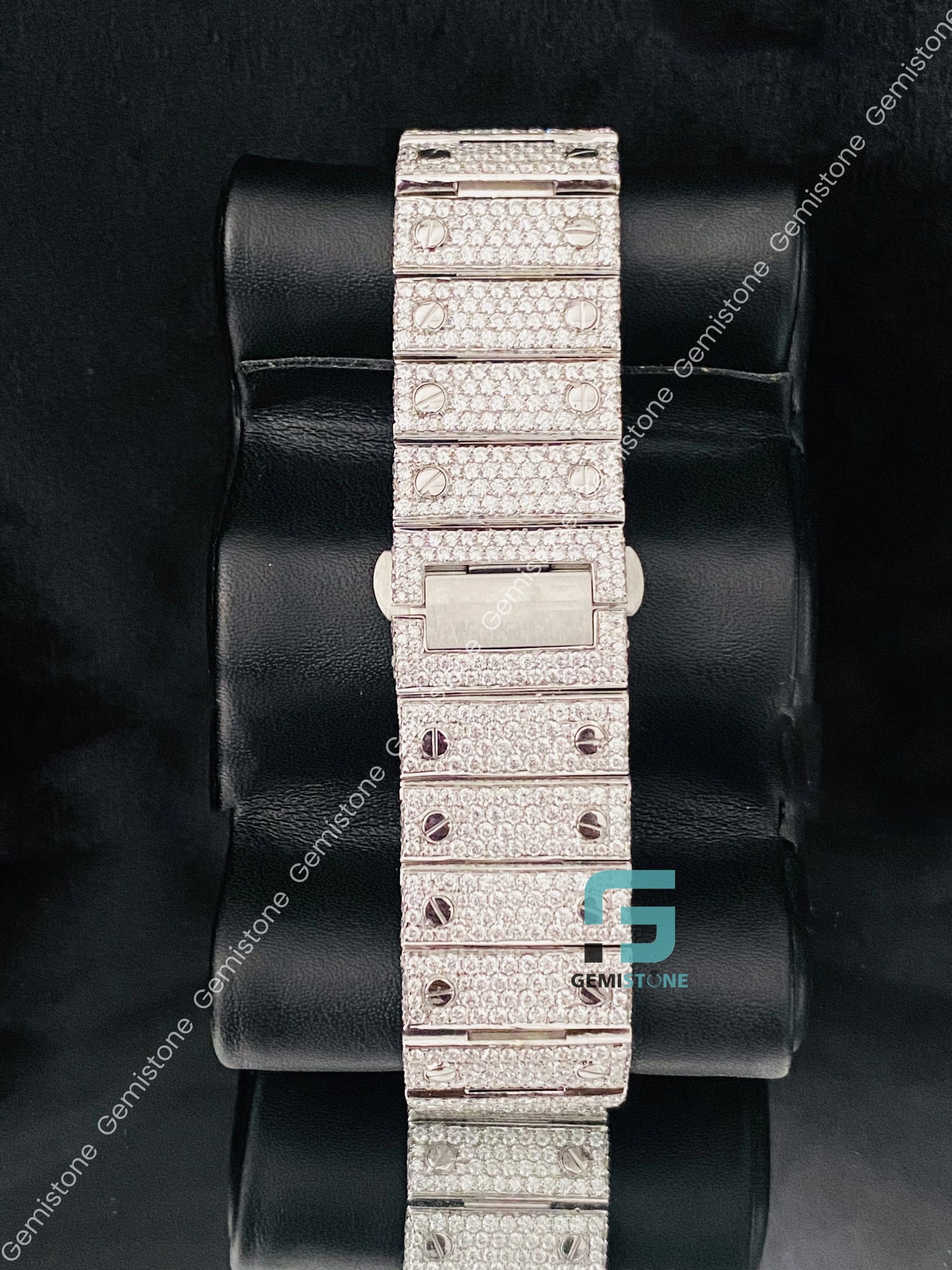 Roman Number Moissanite White Dial Cartier Watch
