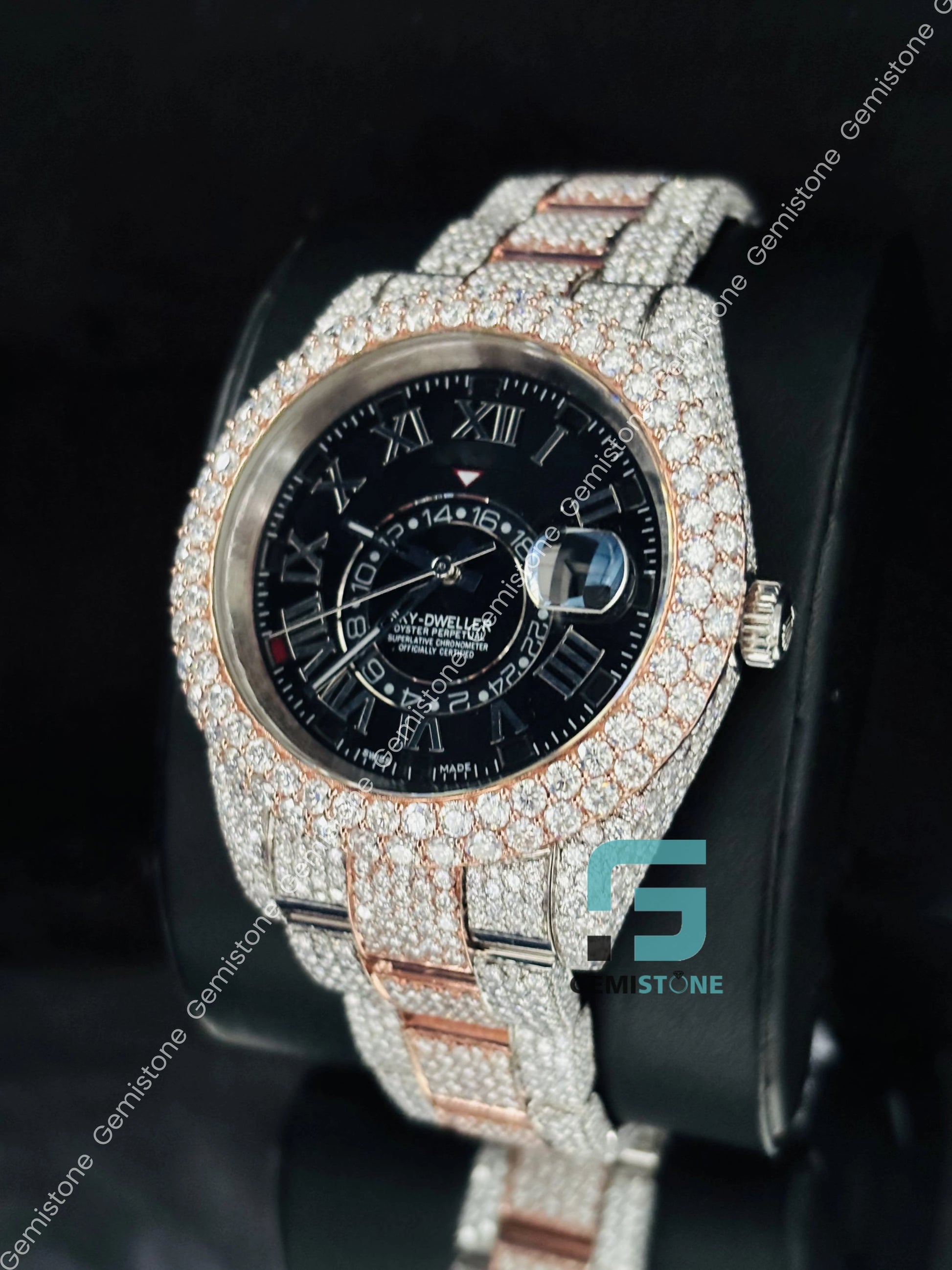 Roman Number Sky Dweller Bust Down Watch