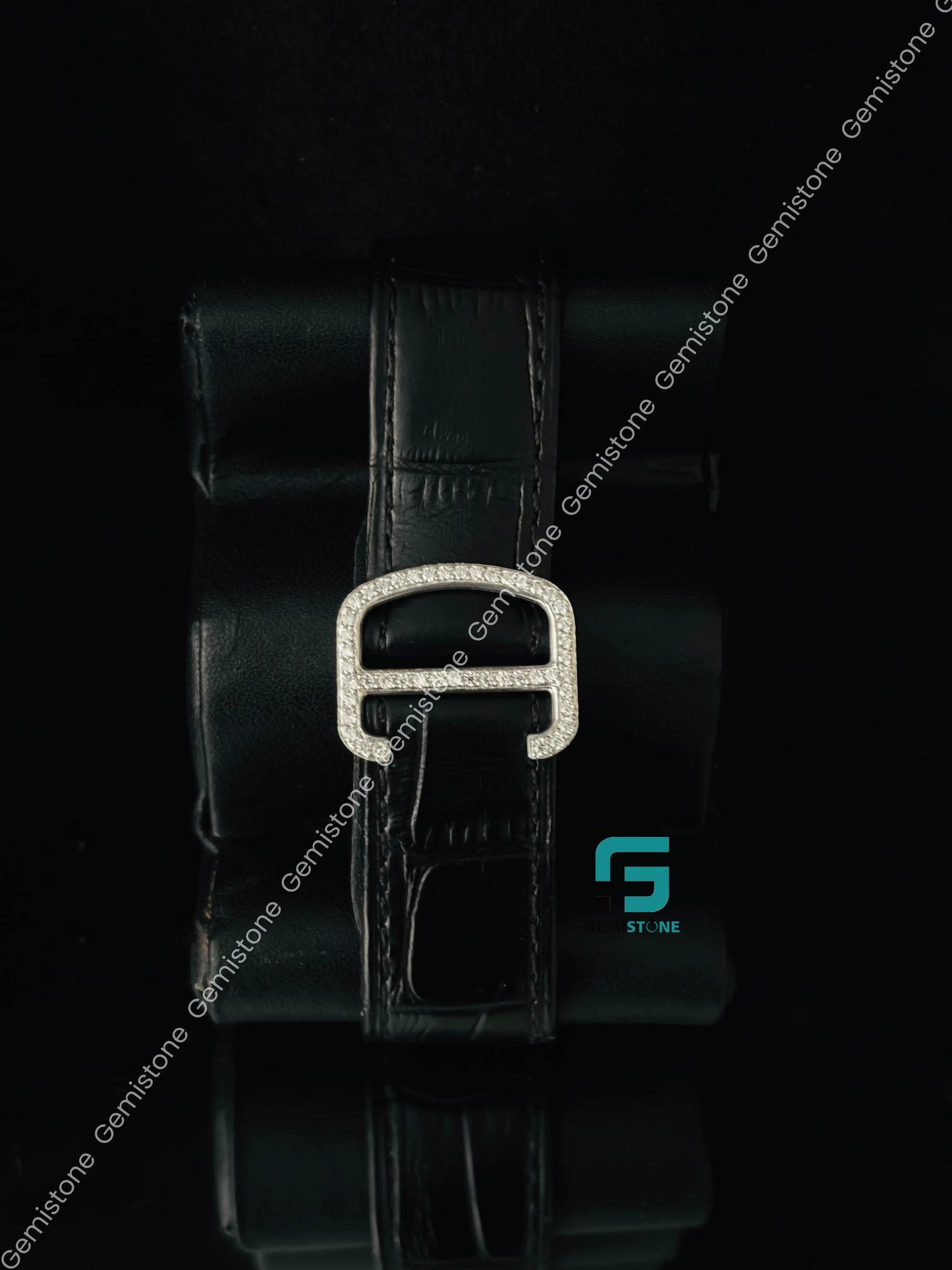 Rose Gold Moissanite Iced Out Cartier Watch
