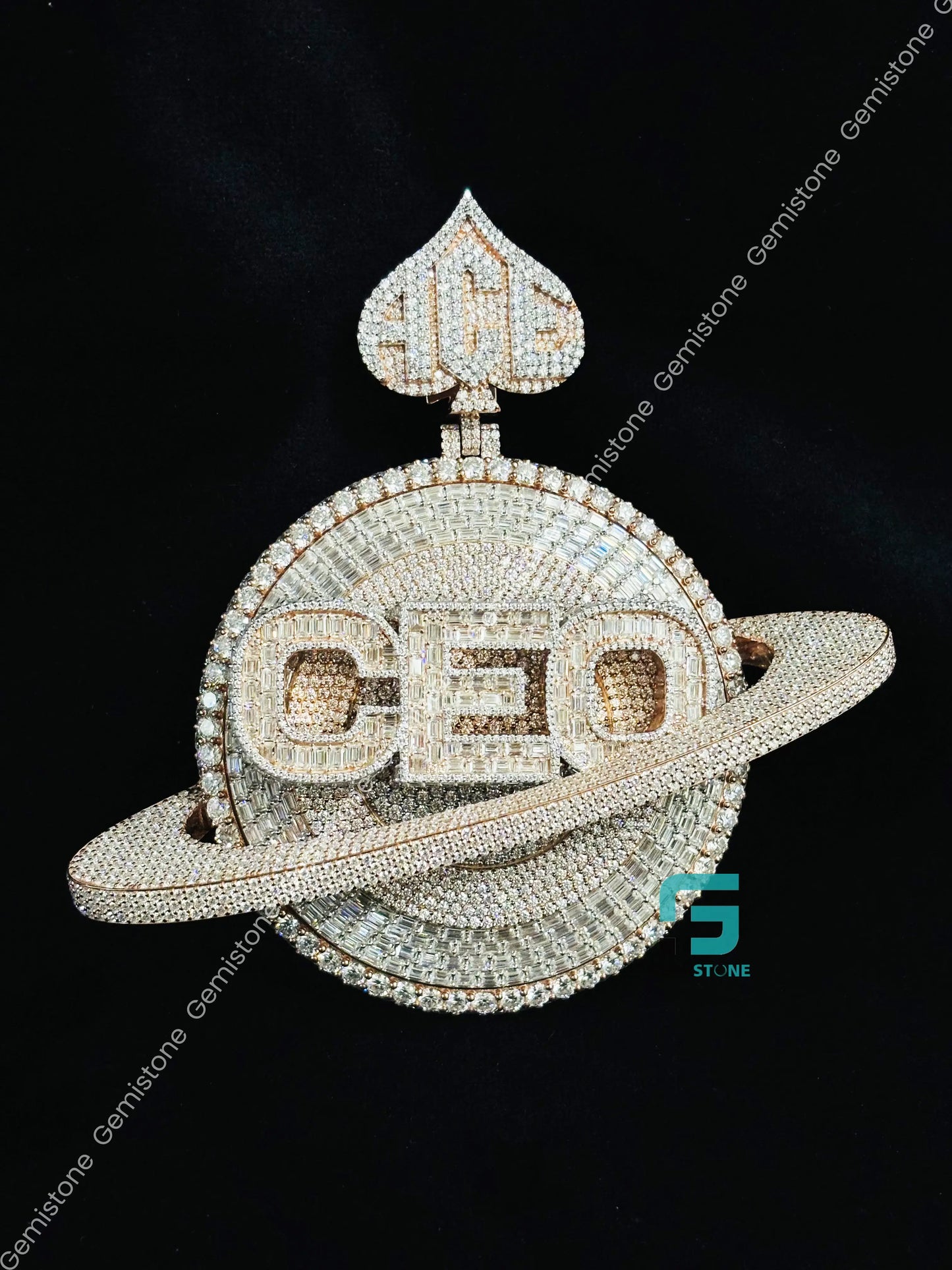 Rose Gold Plated 925 Silver Custom Name CEO Pendant 