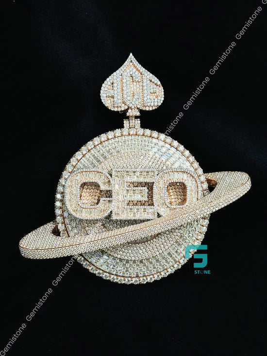 Rose Gold Plated 925 Silver Custom Name CEO Pendant 
