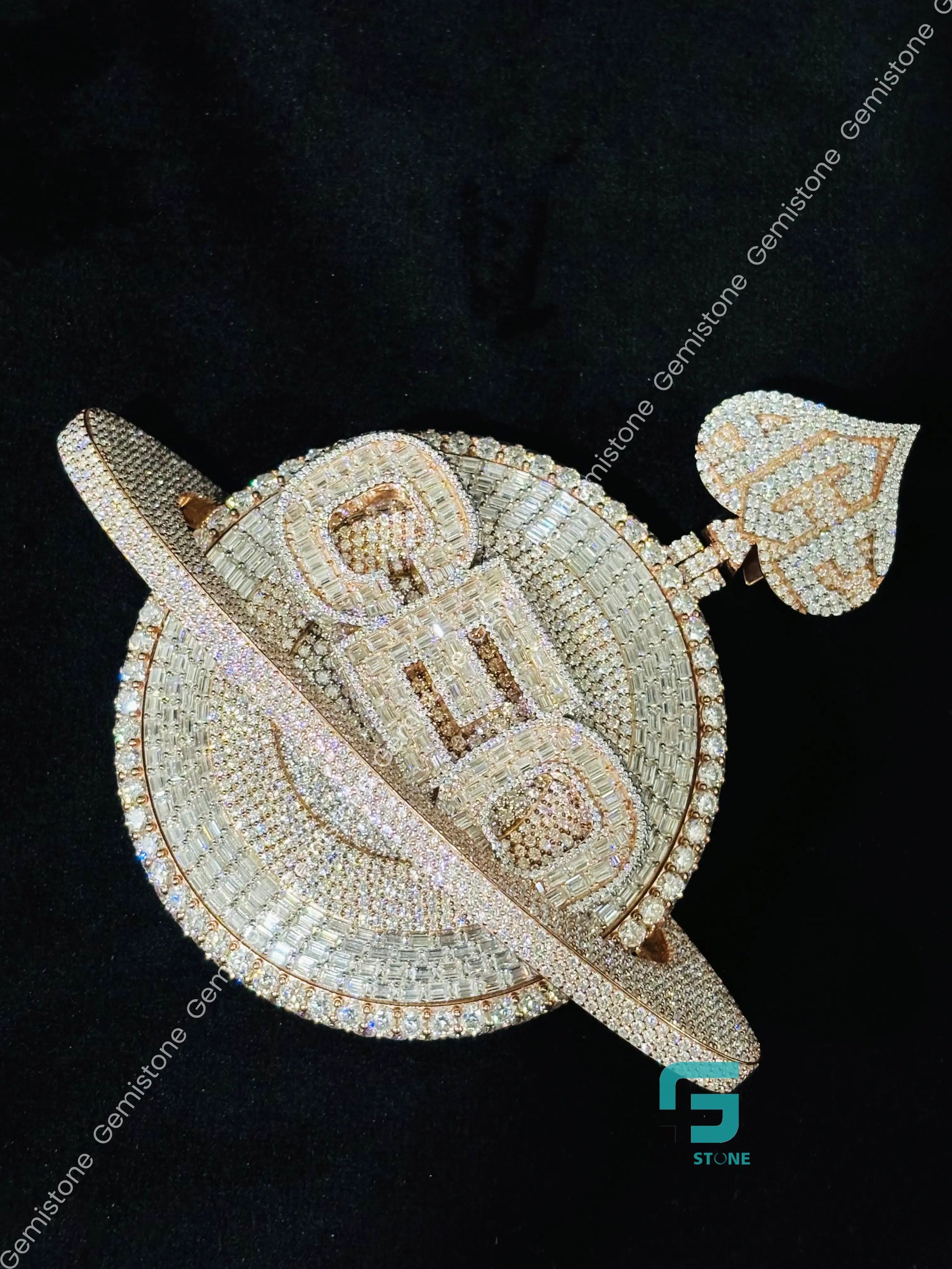 Rose Gold Plated 925 Silver Custom Name CEO Pendant For Men