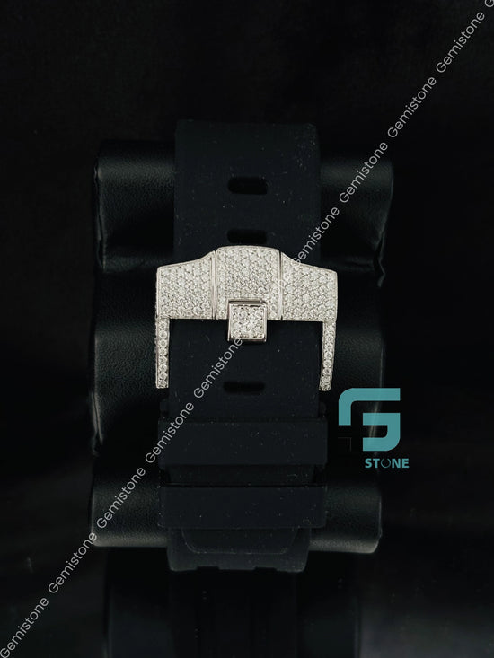 Rose Gold Plated Moissanite Red Number Watch