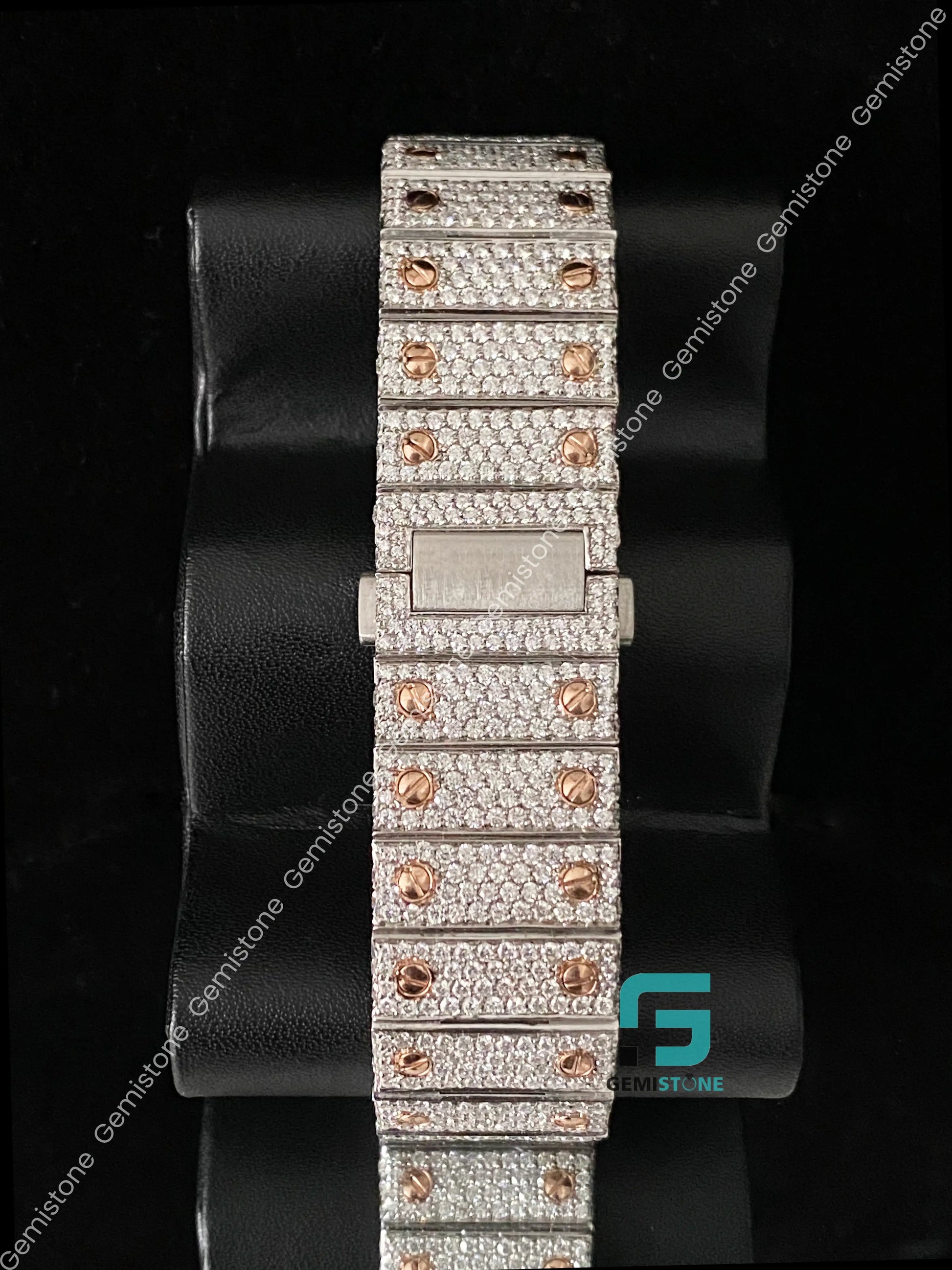 Rose Gold Plated Moissanite Watchs