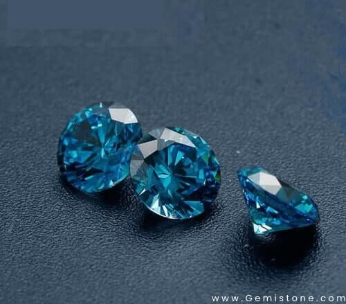 11.00MM [5.00CT] Round Fancy Blue Loose Moissanite Excellent Cut