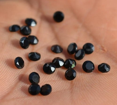 0.50 CT Round Cut Black Loose Moissanite Diamond