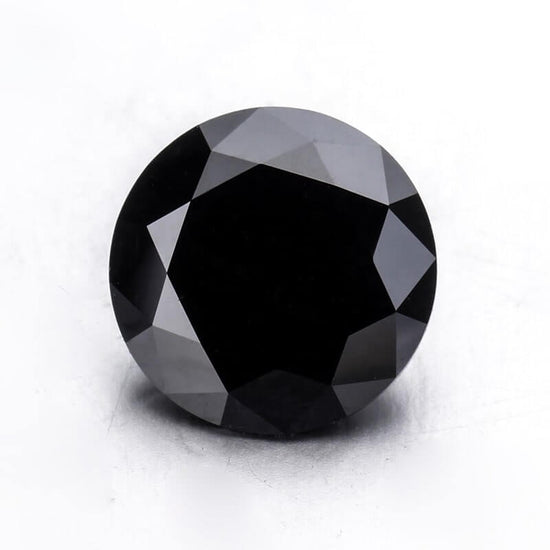 1 CT Round Cut Black Loose Moissanite Diamond