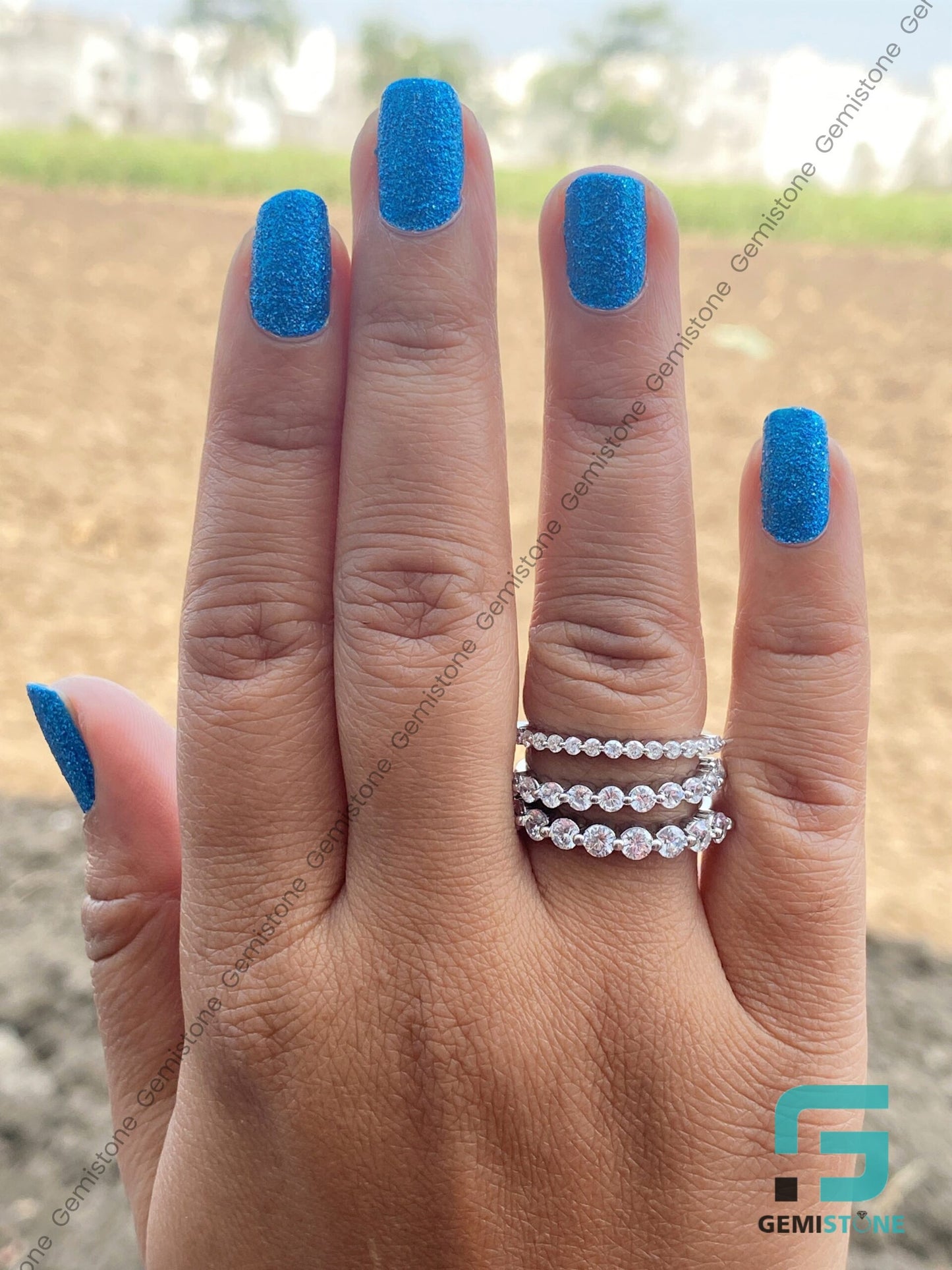 2.00mm, 2.50mm & 3.00mm Half Eternity Round Diamond Band | Minimalist Stacking Ring