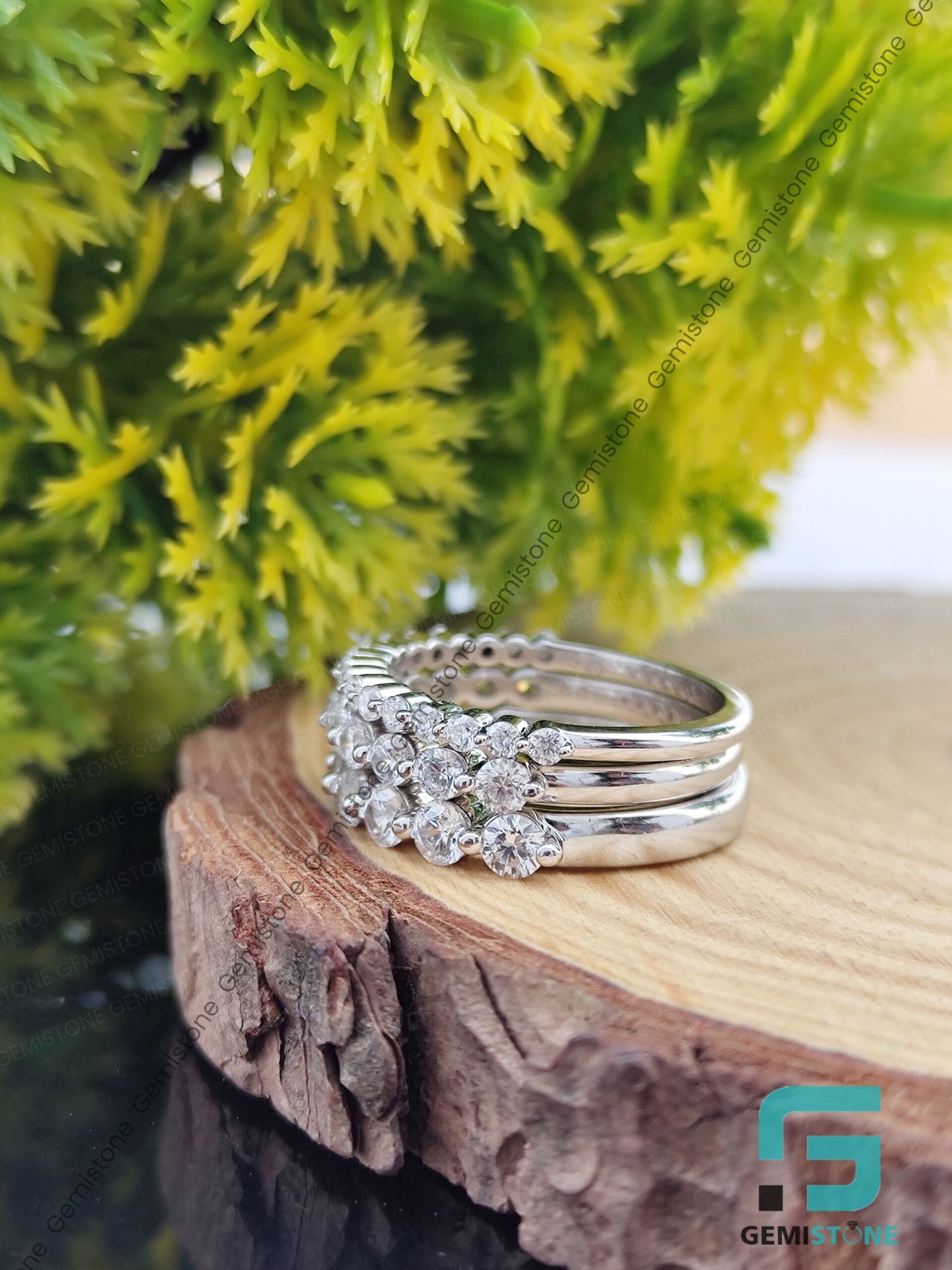 2.00mm, 2.50mm & 3.00mm Half Eternity Round Diamond Band | Minimalist Stacking Ring