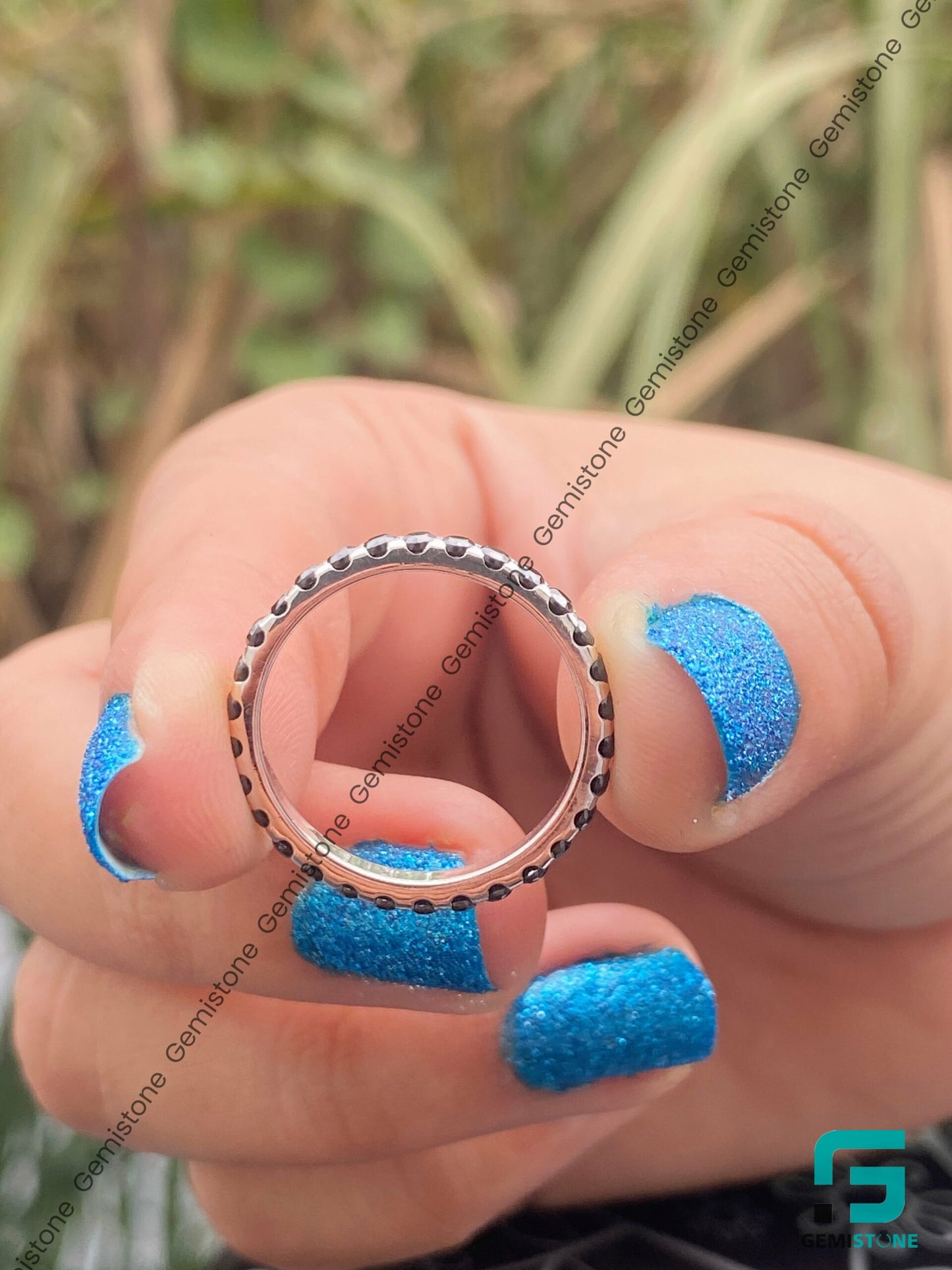 Shop Women's Full Eternity Wedding Black Diamond Band