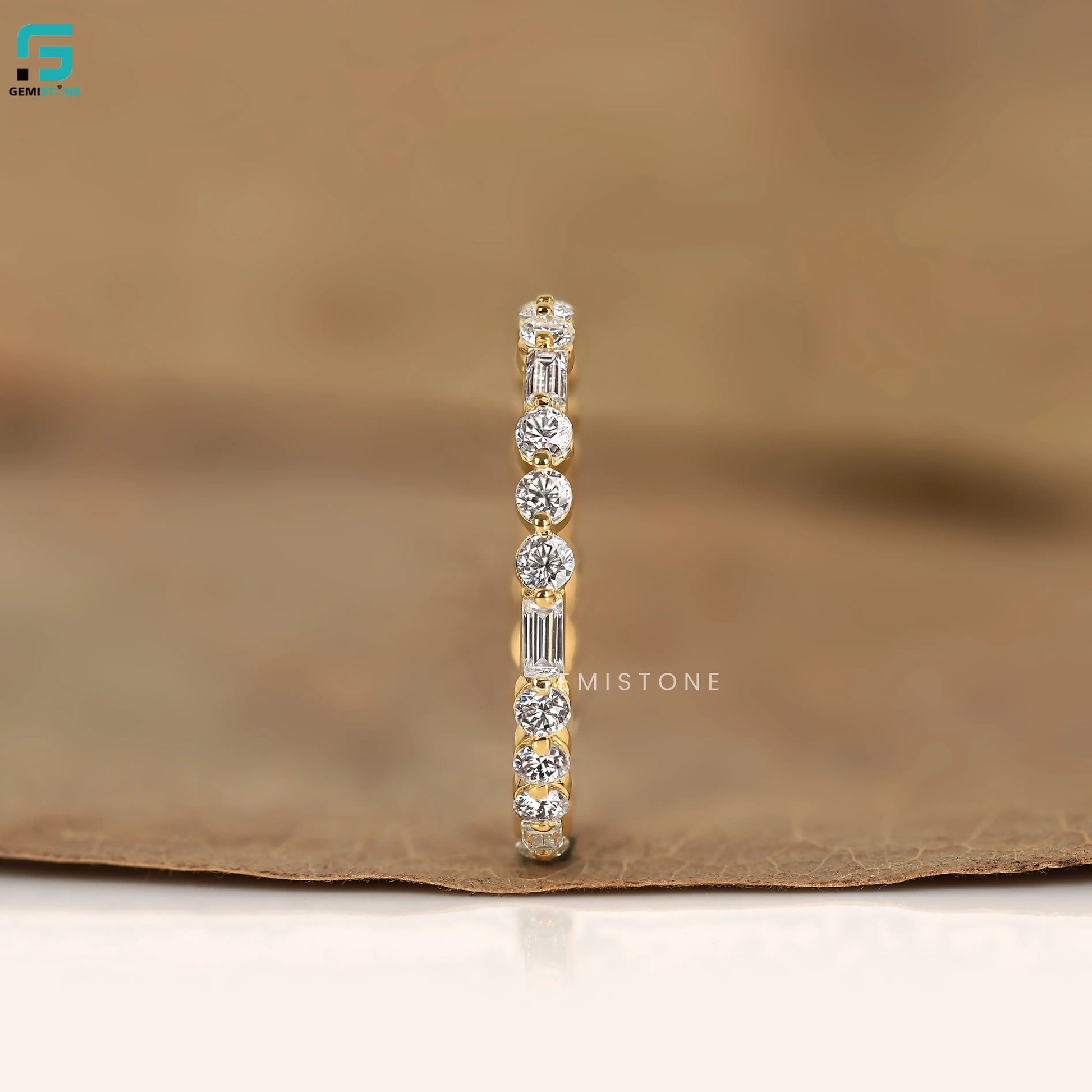 Round Alternating Lab Grown Diamond Eternity Band 