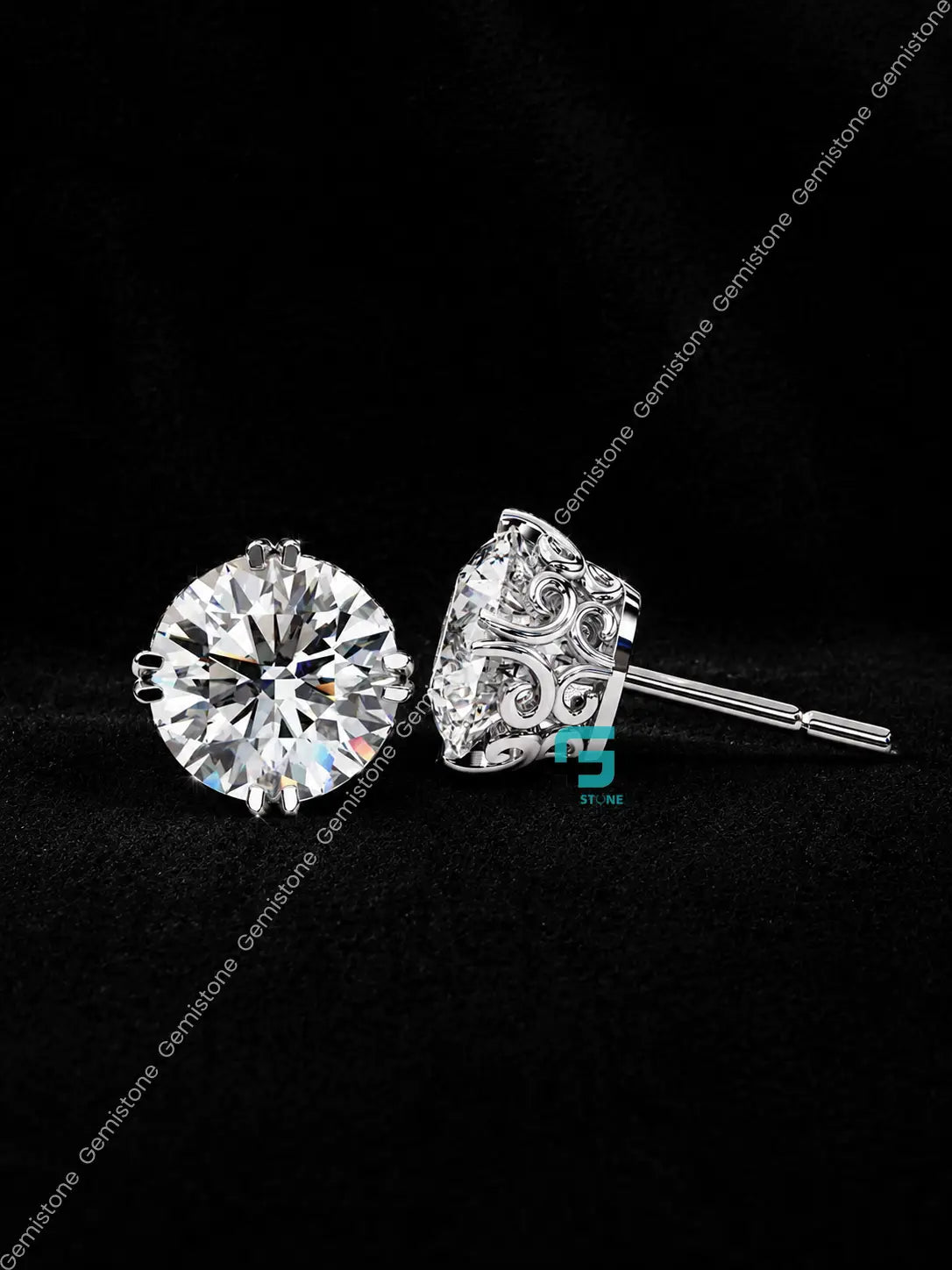 Round Cut Free Stud Earring For Women