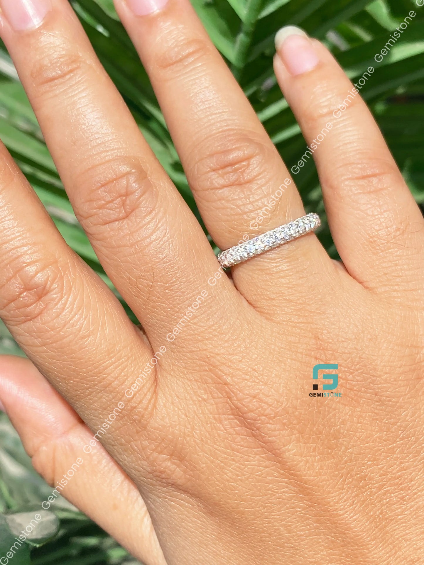 Round Cut Full Eternity Band For Women