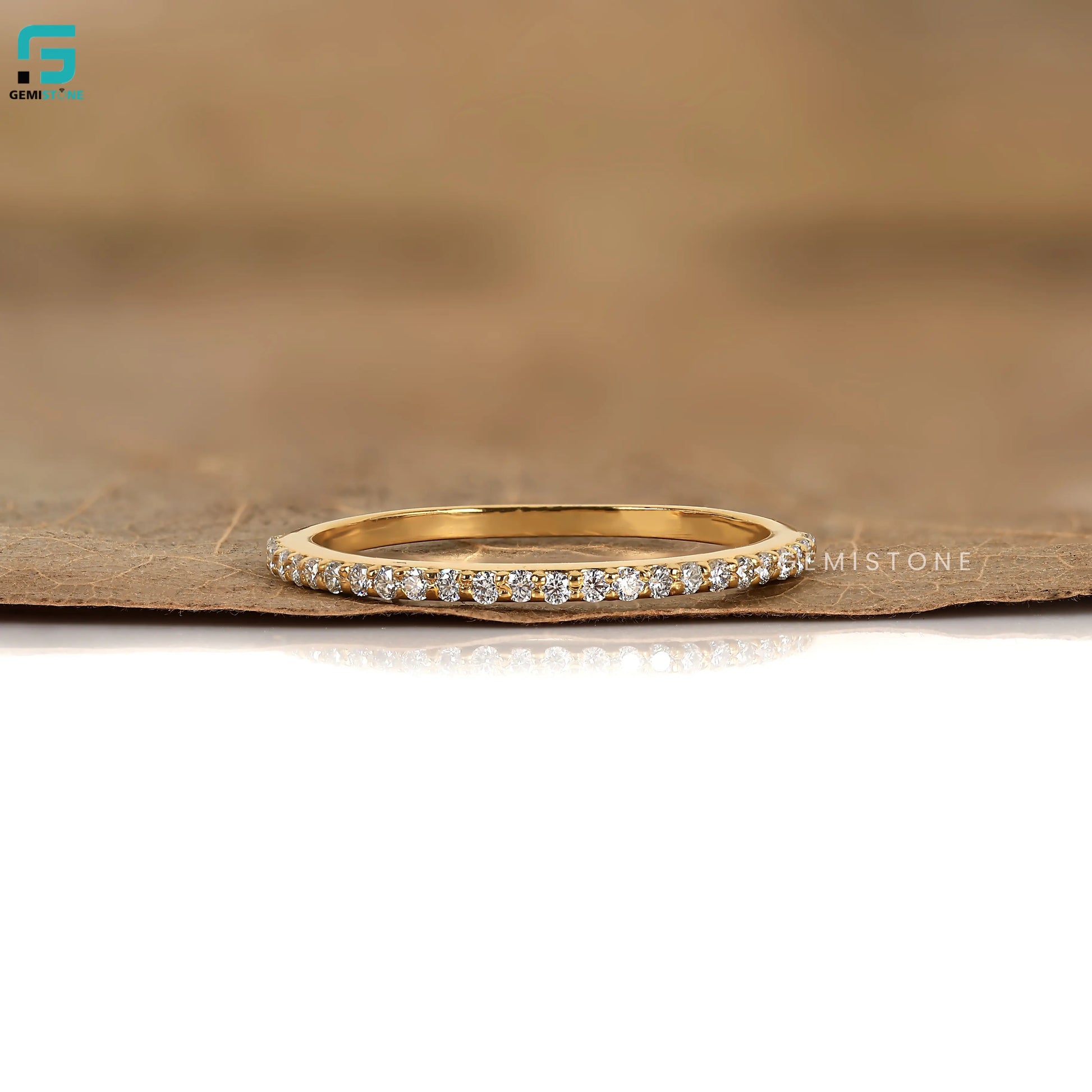 Round Cut Lab Diamond Dainty Eternity Band