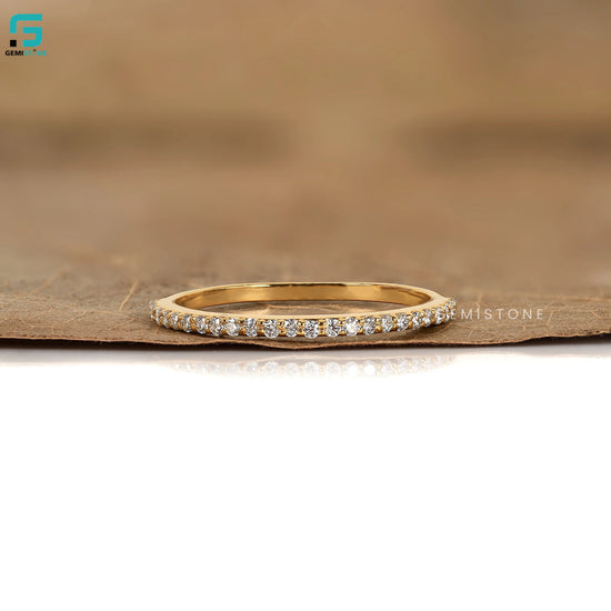 Round Cut Lab Diamond Dainty Eternity Band