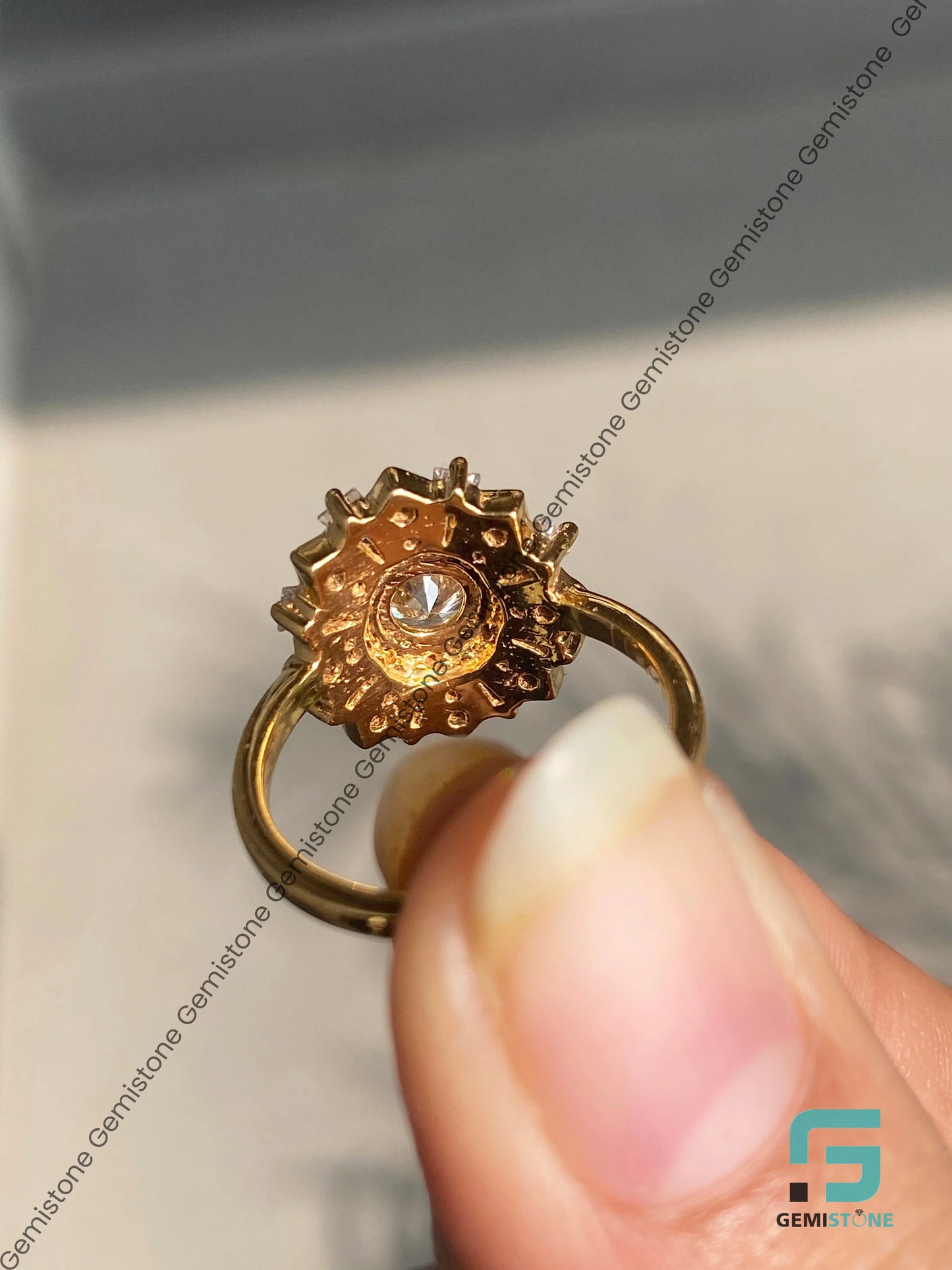 Round Cut Mosisanite Mosaic Ring For Her