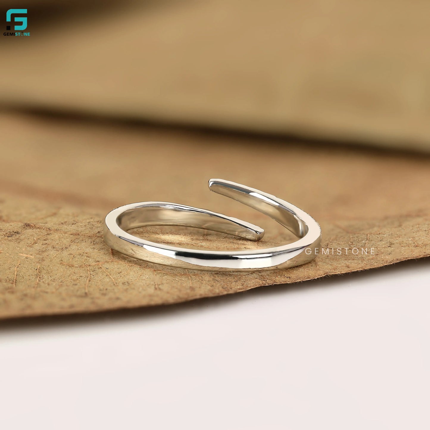 Round Cut Open Cuff Lab Diamond Ring For Women