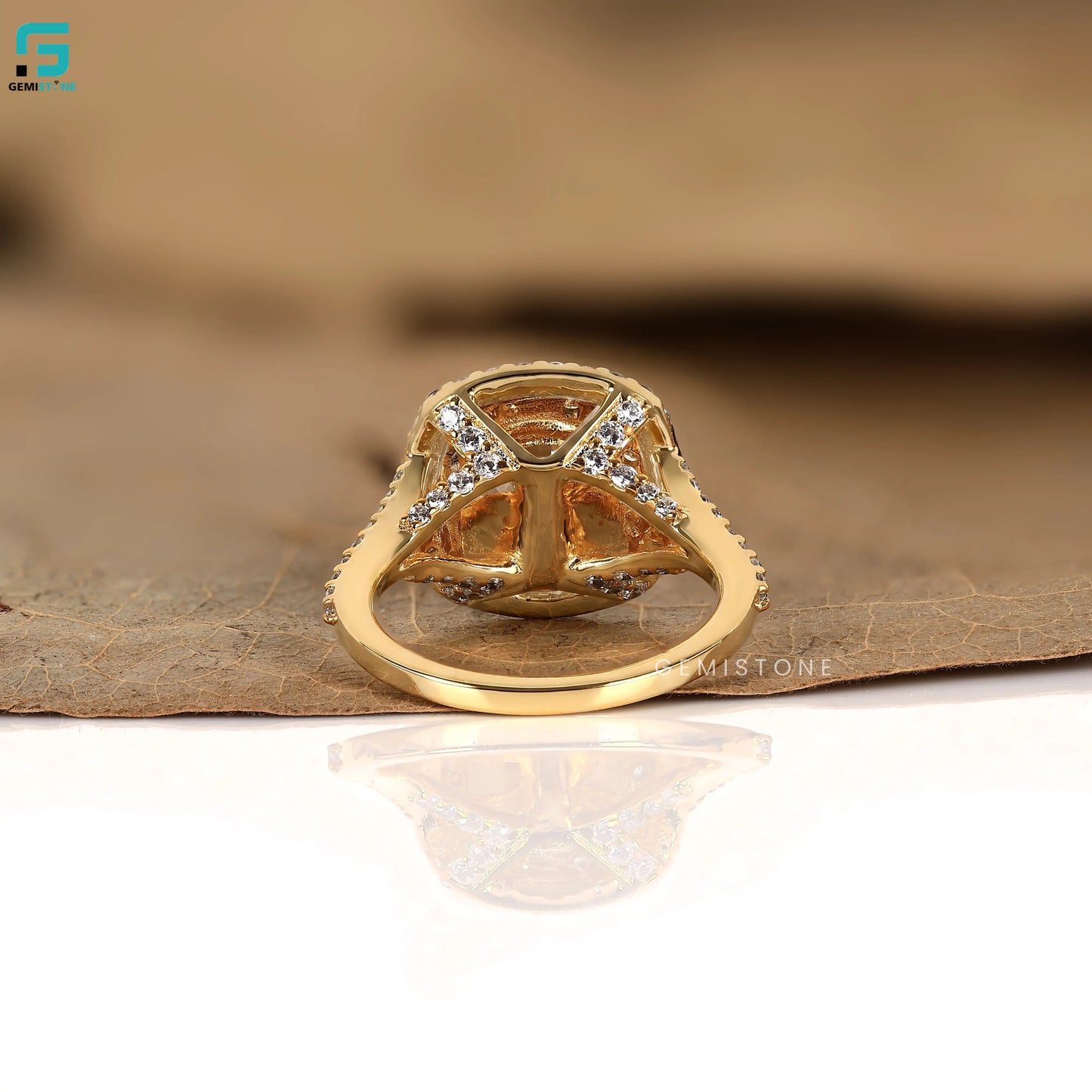 Round Cut Split Shank Lab Diamond Ring