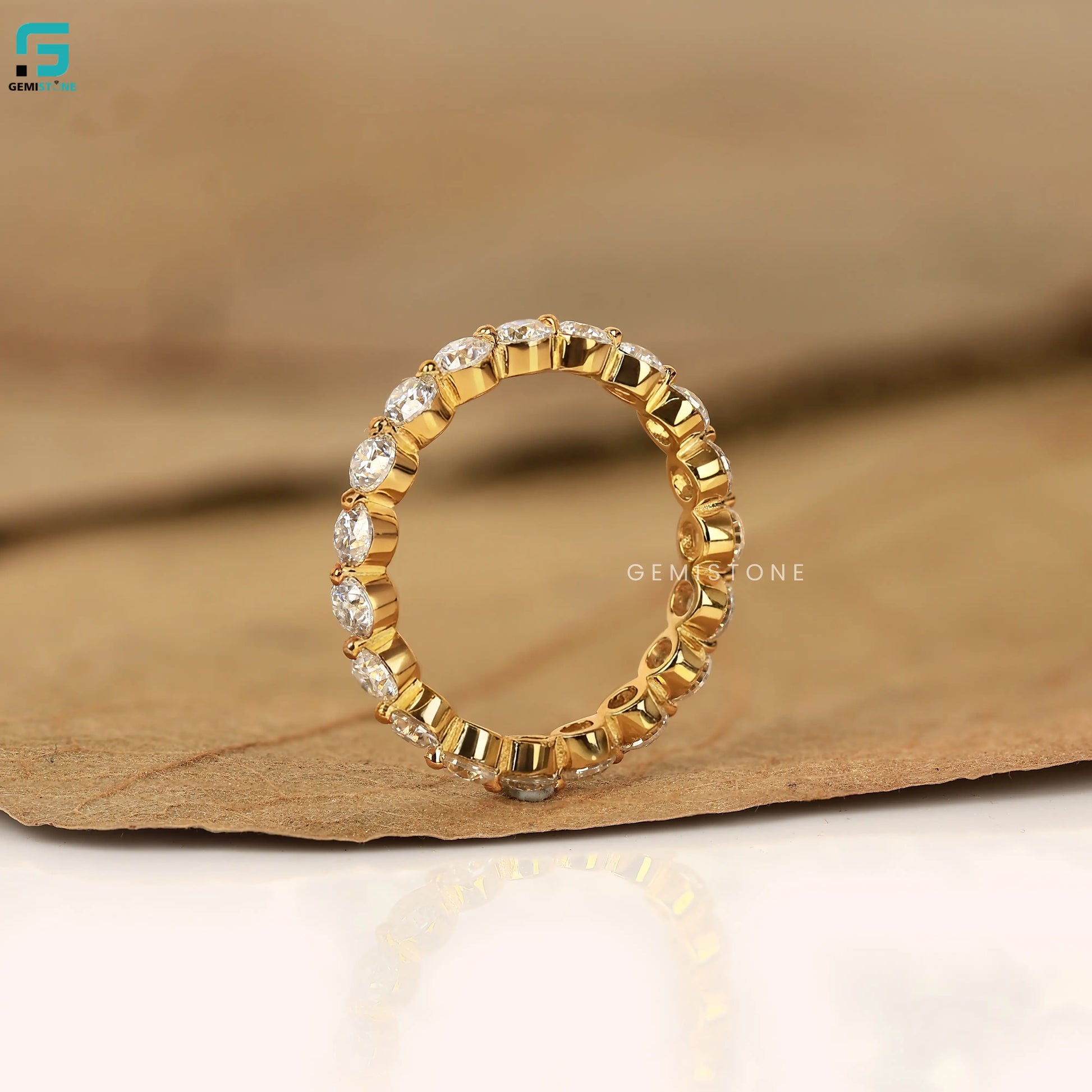 Round Eternity Stackle Lab Diamond Band For Women
