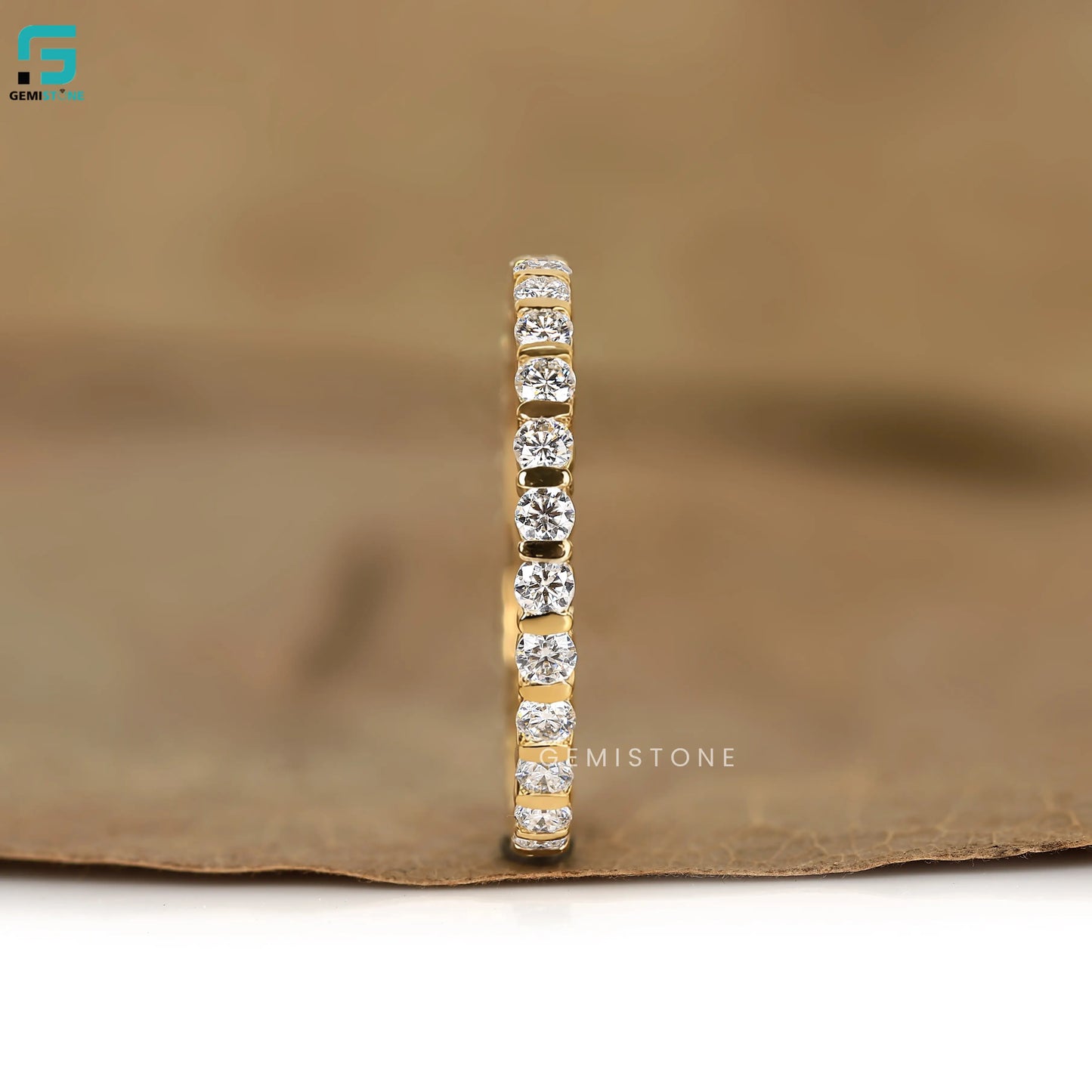 Round Lab Grown Diamond Eternity Wedding Anniversary Band 