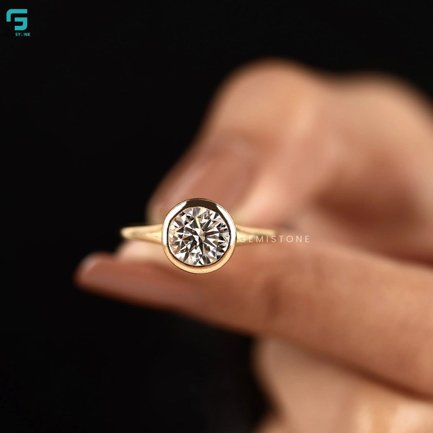 Round Lab Grown Split Shank Ring