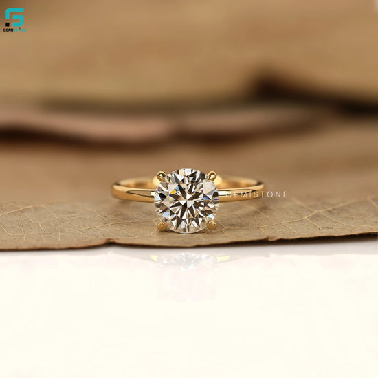 Round Lab Grown Wedding Ring For Her