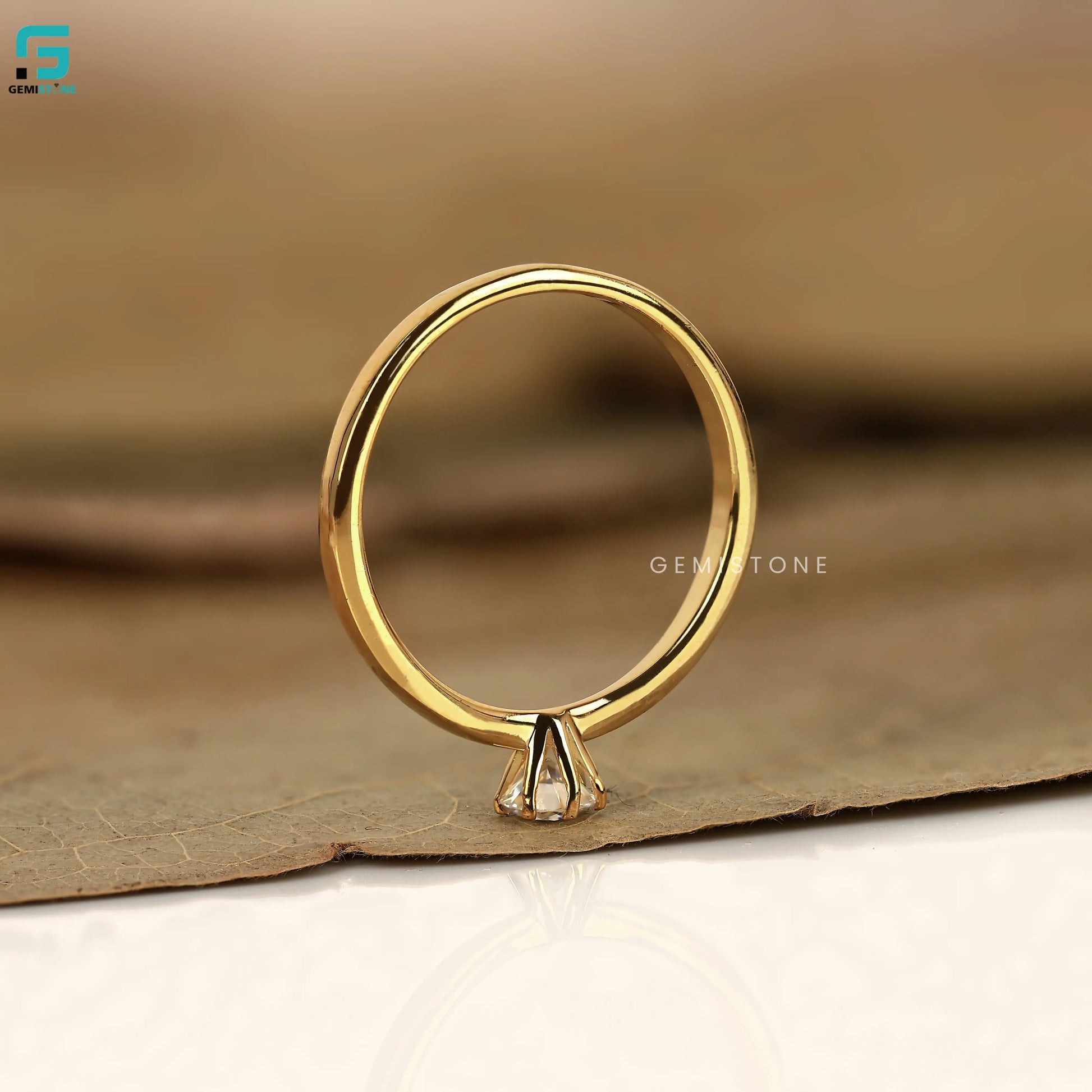 Round Solitaire Lab Grown Diamond Engagement Ring For Her