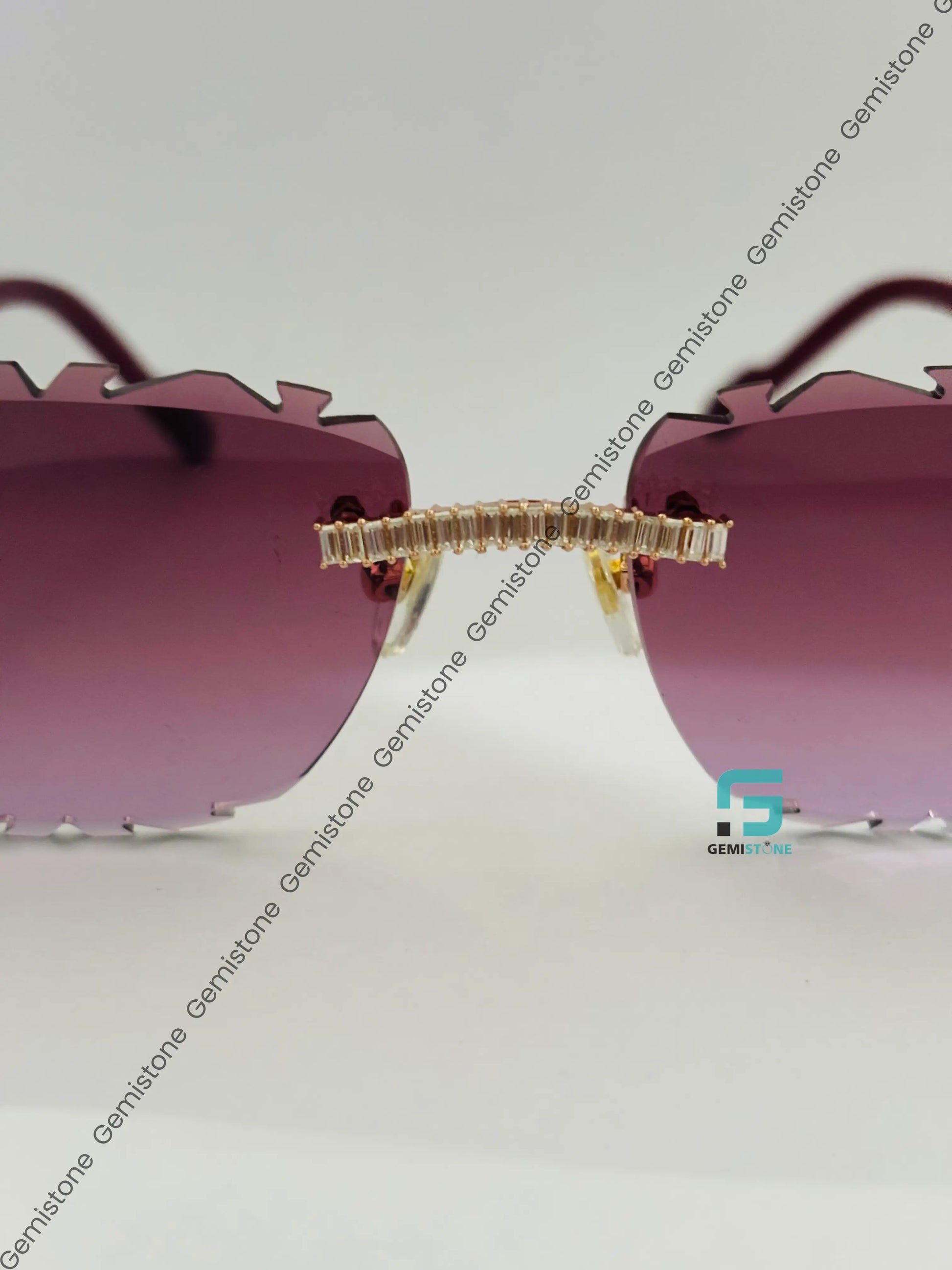 Round_ Baguette Moissanite Sunglasses For Men