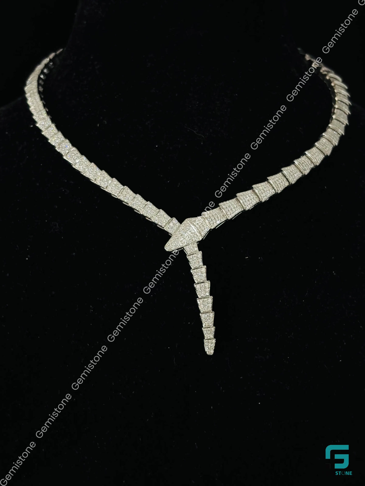 Serpenti Moissanite Diamond Necklace For Women