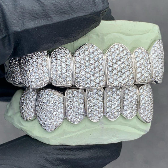 Hip Hop Custom Moissanite Bust Down Grillz 925 Strerling Silver