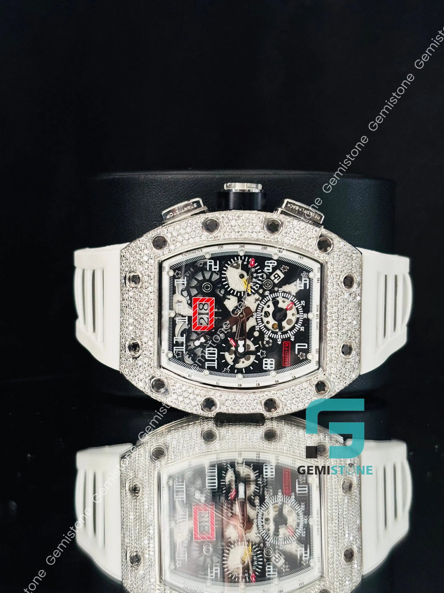Skeleton Moissanite Watch ForMen