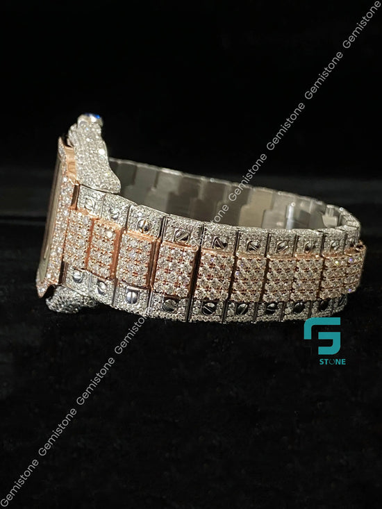 Skeleton Moissanite Watch For Him