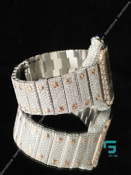 Skeleton Moissanite watch