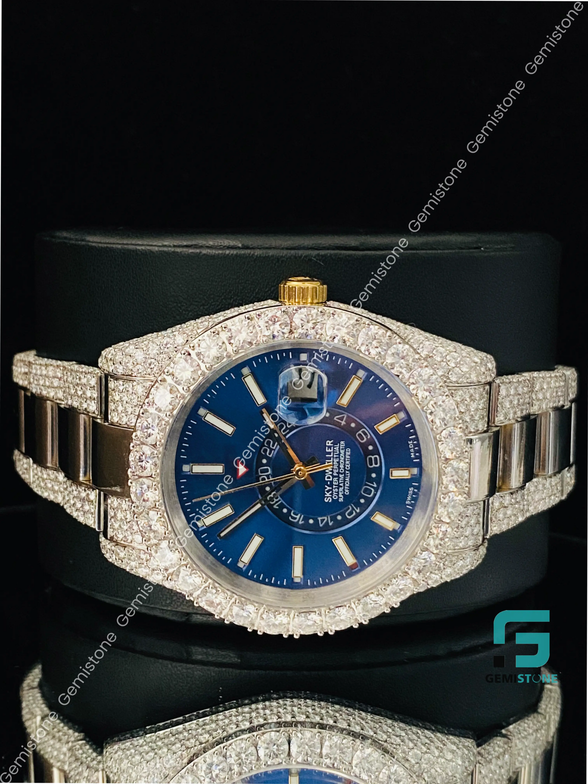 Sky Dweller Moissanite Diamond Watch