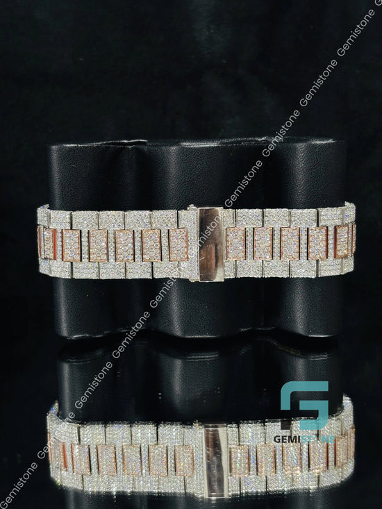Sky Blue Moissanite Iced Out Hip Hop Watch