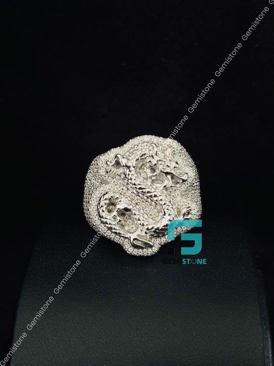 Snake Moissanite Hip Hop Ring
