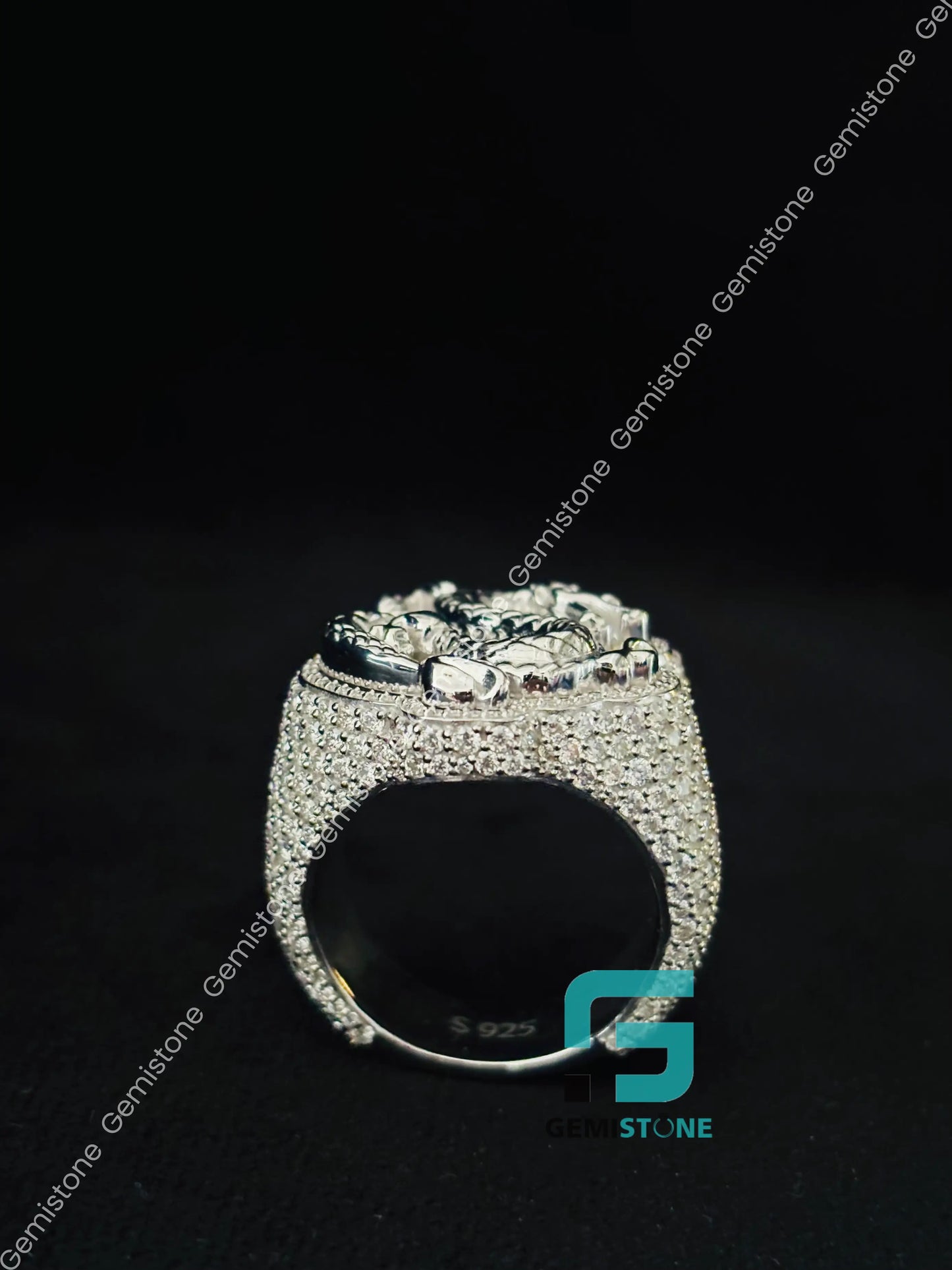 Snake Moissanite Iced Out Hip Hop Ring For Men