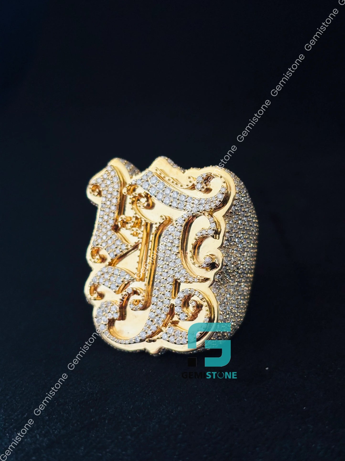 Snake Moissanite Iced Out Studded Hip Hop Ring For Men