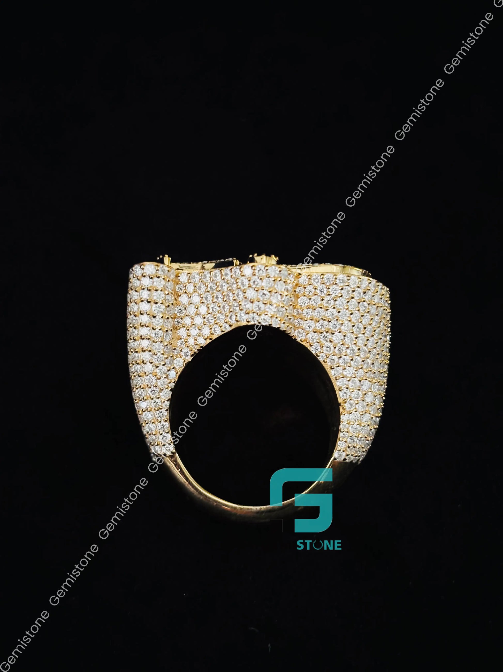 Snake Shape VVS Moissanite Diamond Men_s Ring