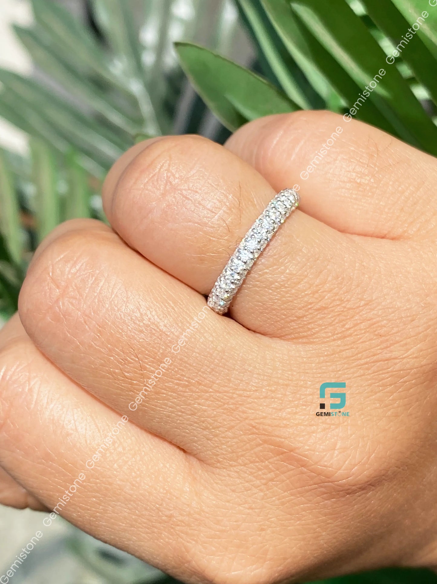 Stackable Moissanite Band For Women