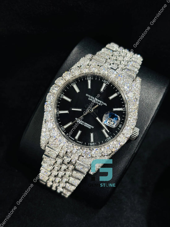 Stainless Steel Moissanite Iced Out Hip Hop Watch For Him