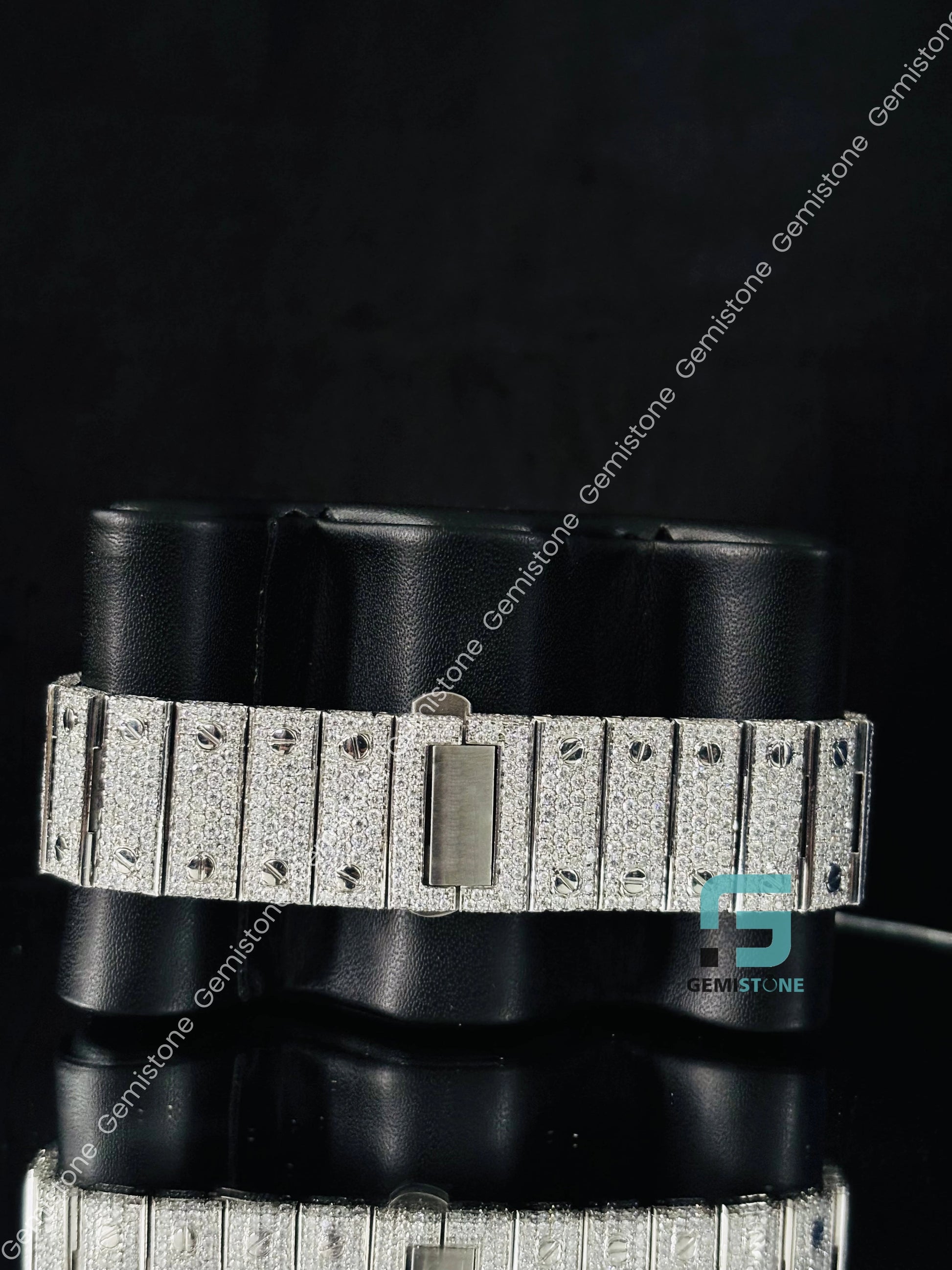 Stainless Steel Roman Number Moissanite Luxury Watch